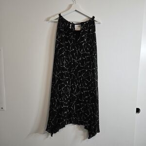 Apt - 9 - A- Style Black Sleeveless Geometric Print Dress Size 12
